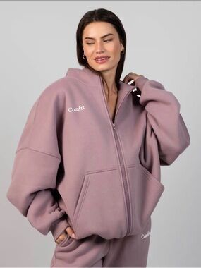 Comfrt Cloud Zip Orchid Oversized Zip-Up Hoodie
